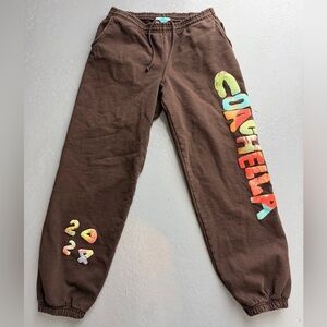 Coachella 2024 Los Angeles Apparel Heavyweight Puff Print Jogger Size L